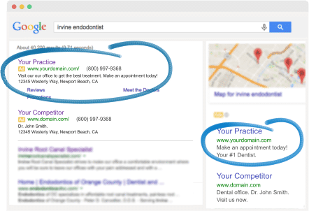 dental ad example on google