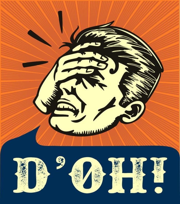 A face-palm poster
