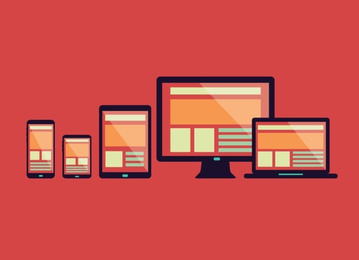 computer, tablet, Laptop, phone showing website.