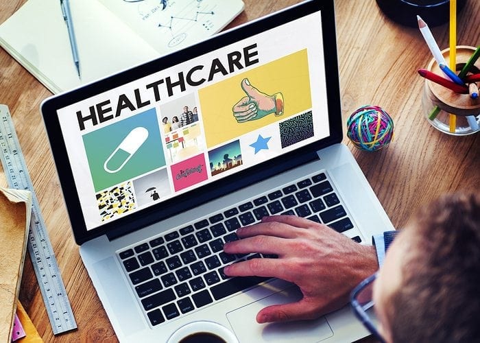 healthcare on a computer