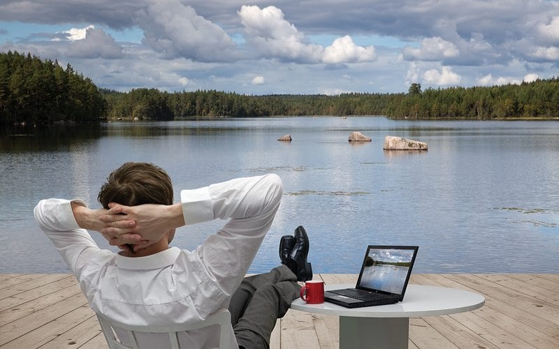 Best Content Management For Optometrists 1 Businessman Relaxing By The Lake