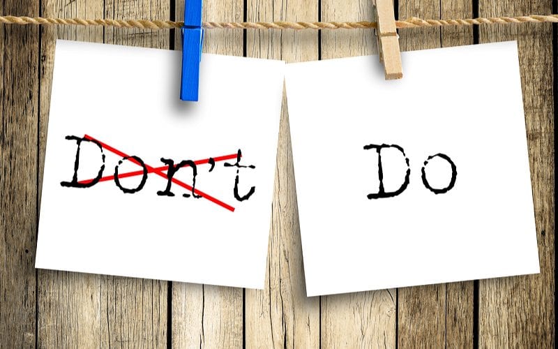 Post it with Do's & Don'ts