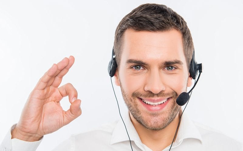 Guy saying okay with Call