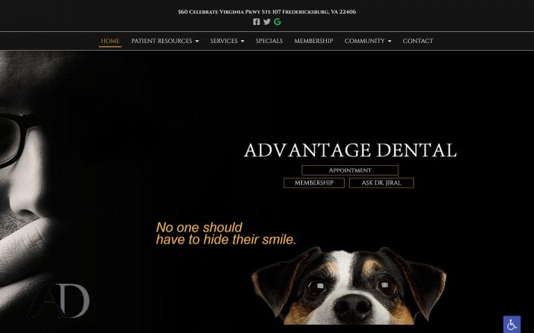 Advantagedentalva.com Screenshot