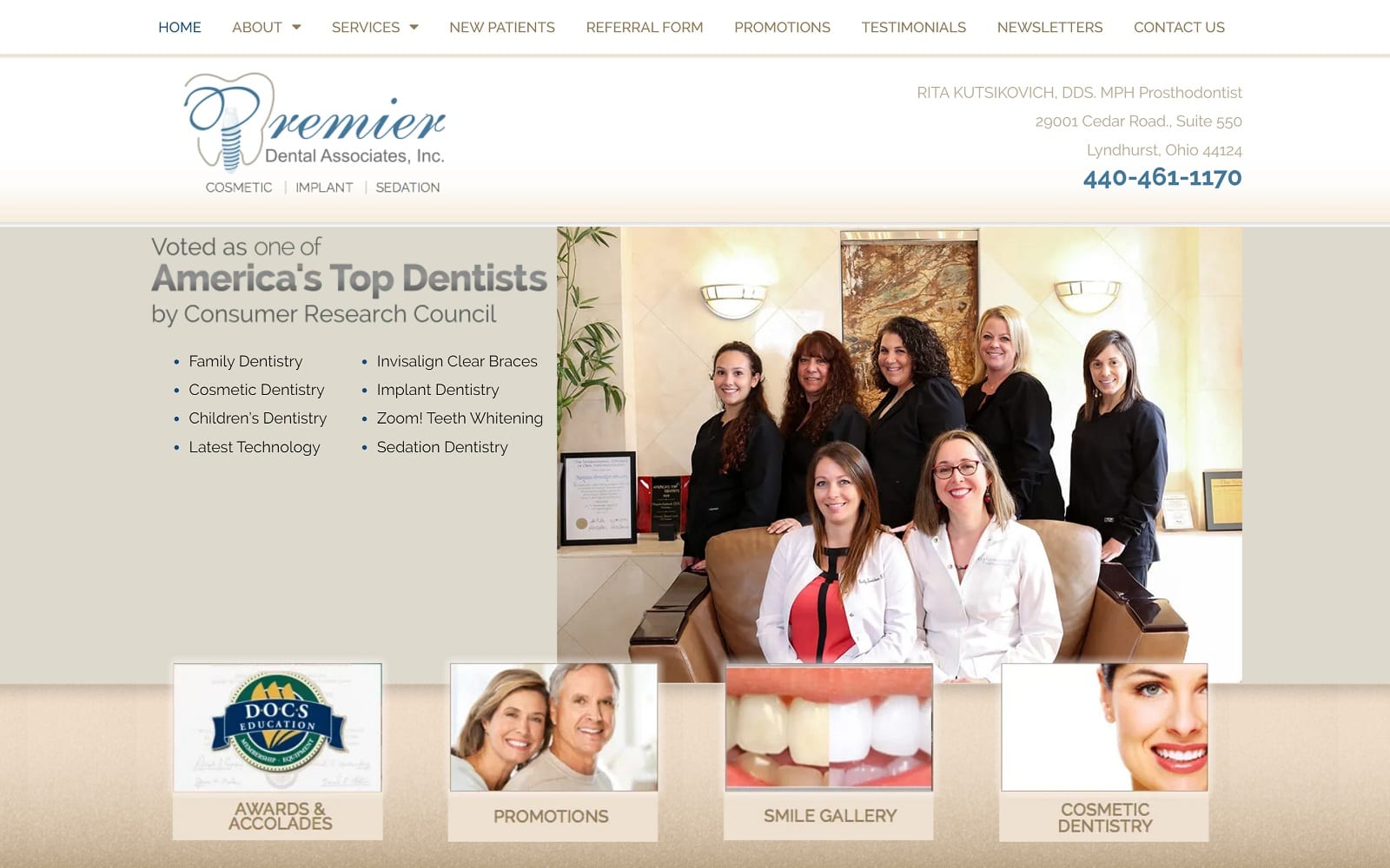 Clevelanddentistohio.com Screenshot