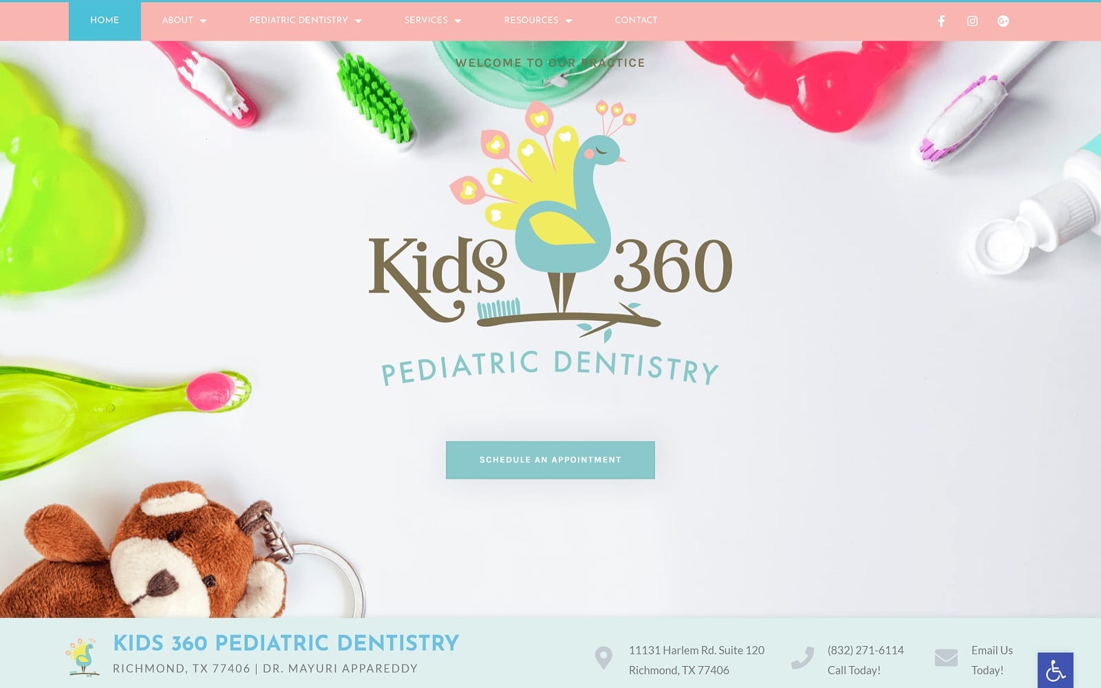 Kids360pediatricdentistry.com Screenshot