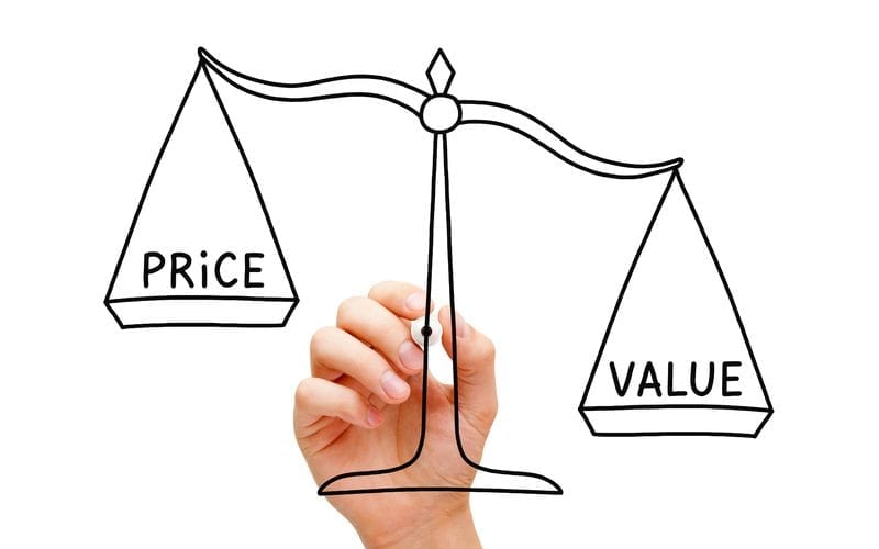 price and value scale