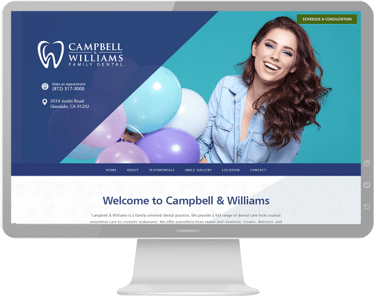 A Colorful Website Showing A Smiling Woman With Balloons