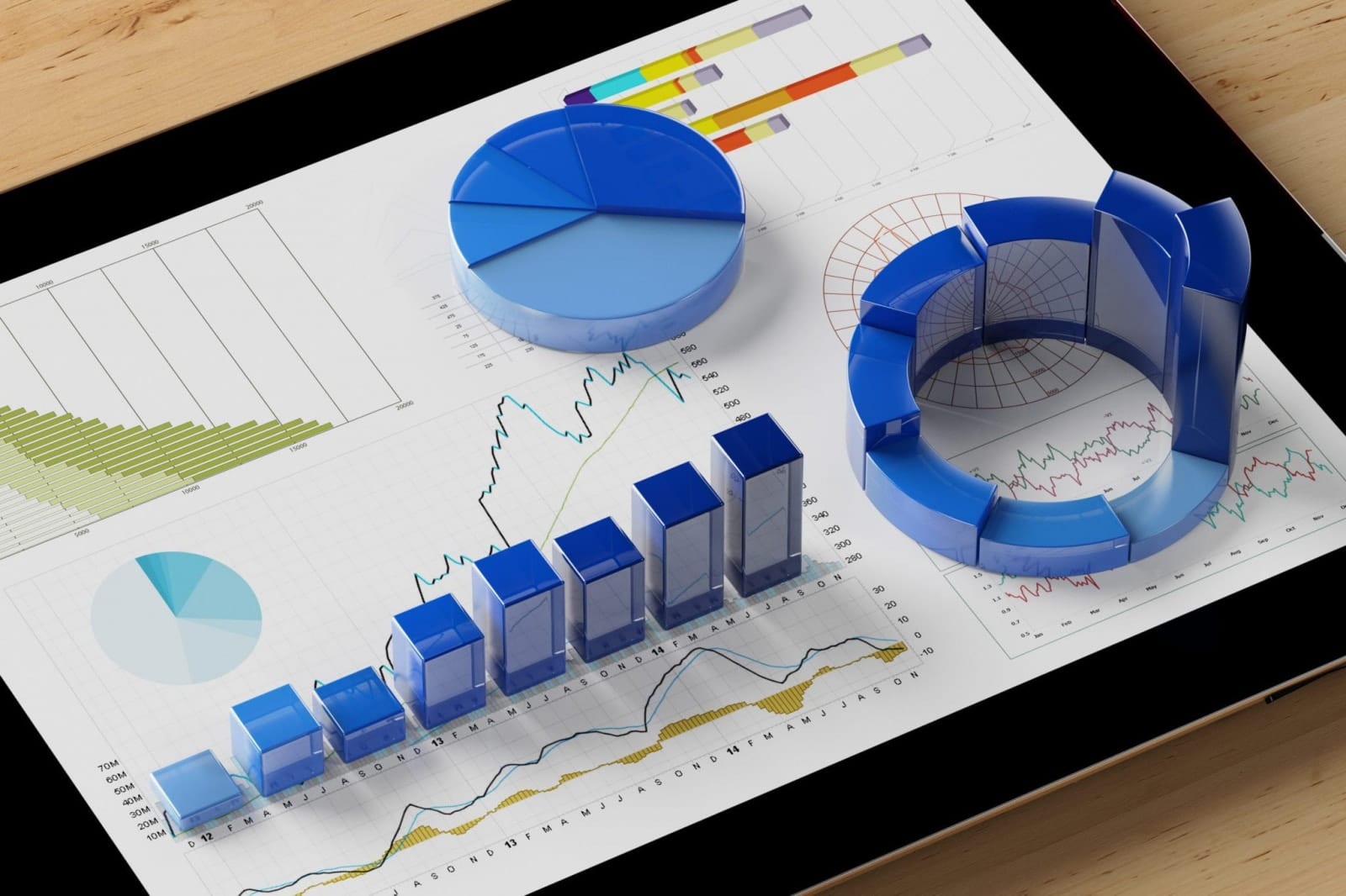 3d dental marketing metrics displayed on top of an ipad