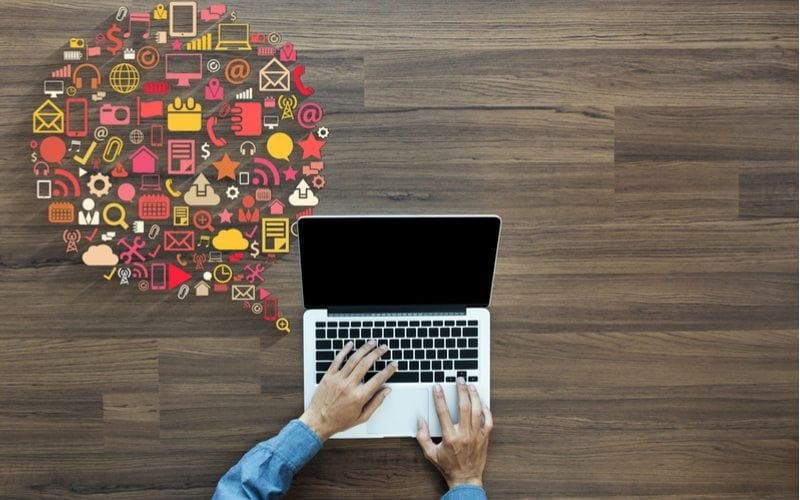 marketing from a macbook