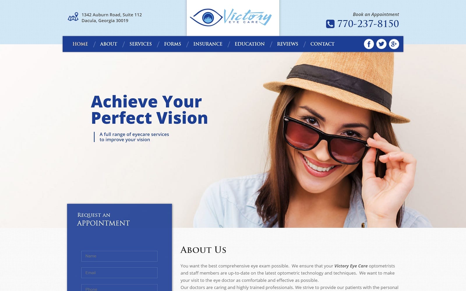 Victoryeyecare.com Screenshot