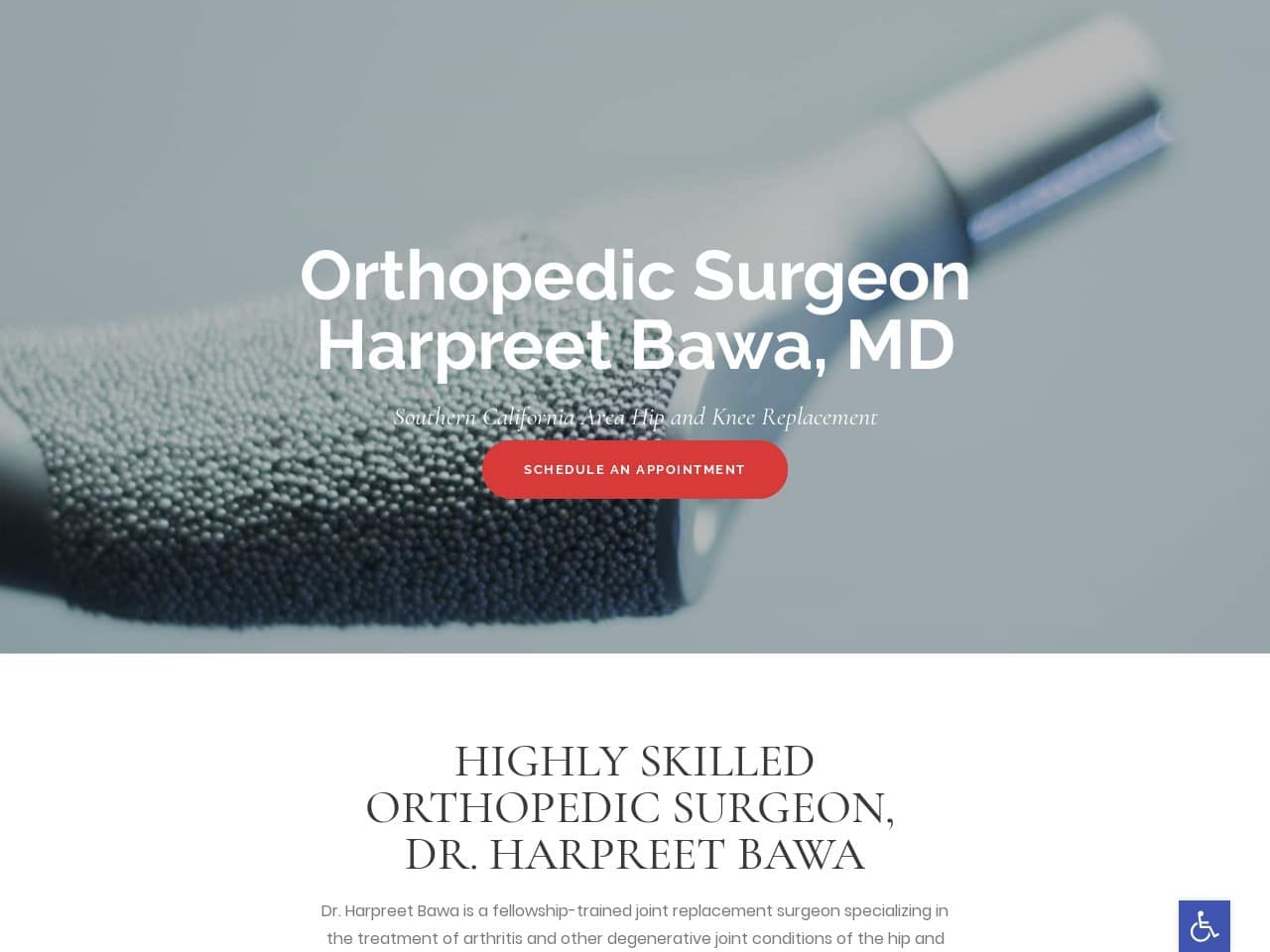 Screenshot of Dr. Harpreet Website