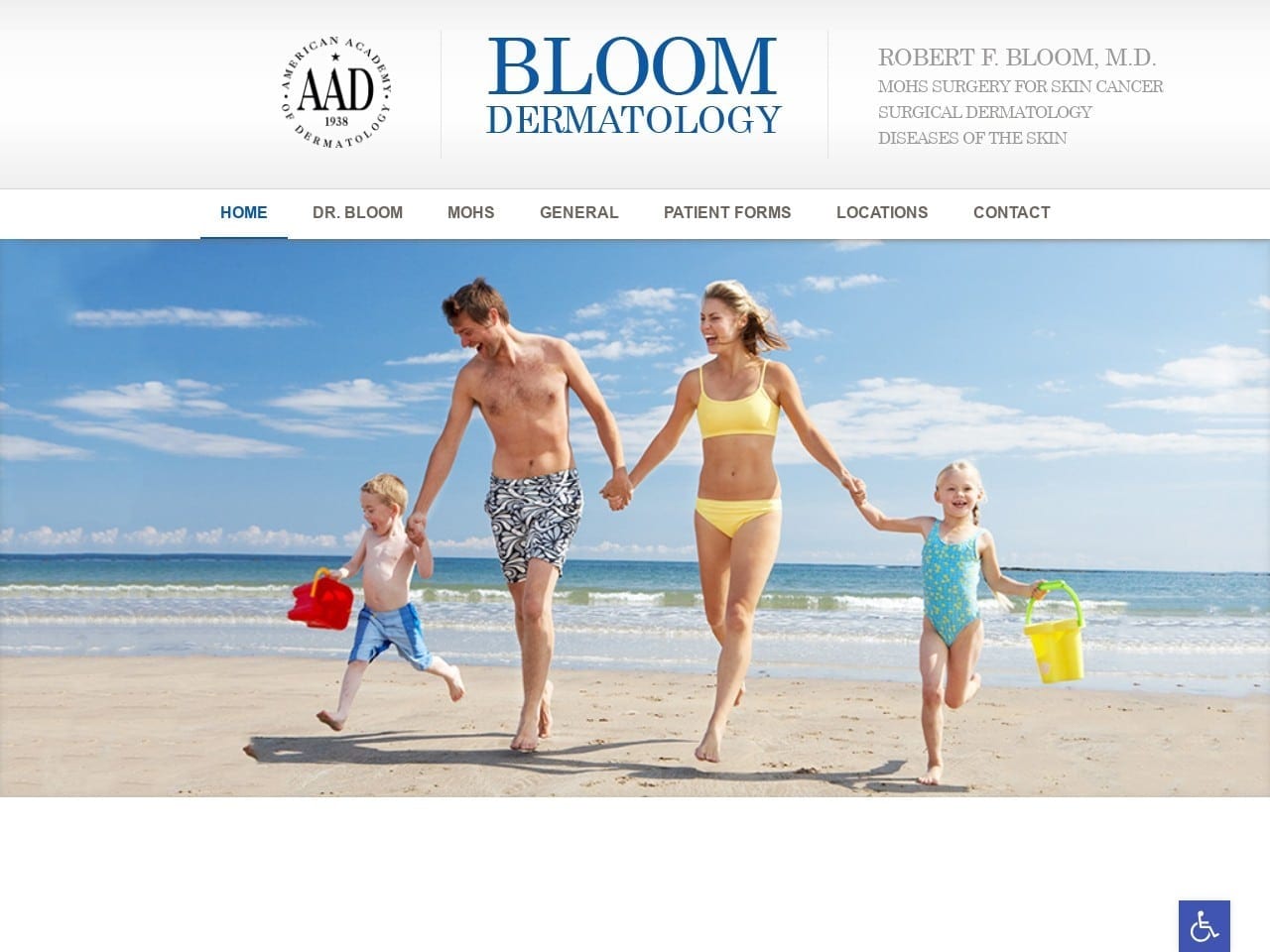 Bloom Dermatology Website Screenshot from url bloomdermatology.com