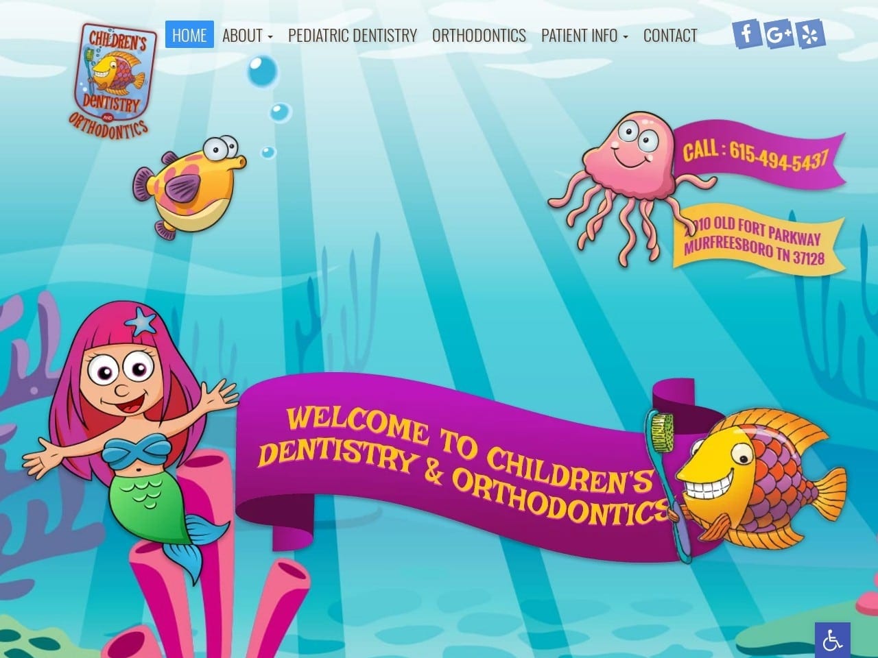 Children's Dentistry of Murfreesboro Website Screenshot from url childrensdentistryofmurfreesboro.com