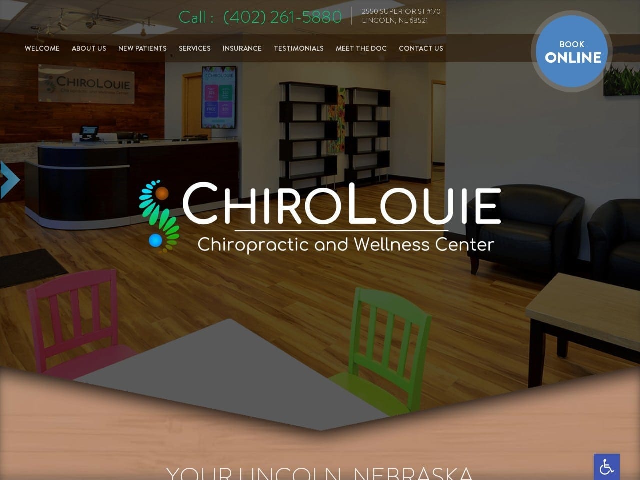 Chiro Louie Website Screenshot from url chirolouie.com