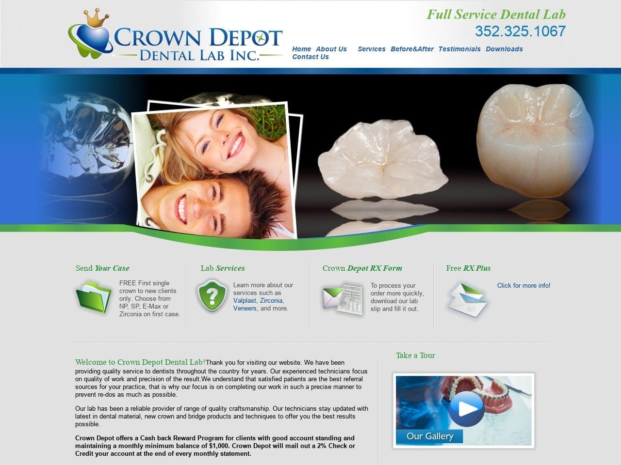 Crown Depot Website Screenshot from url crowndepot.com