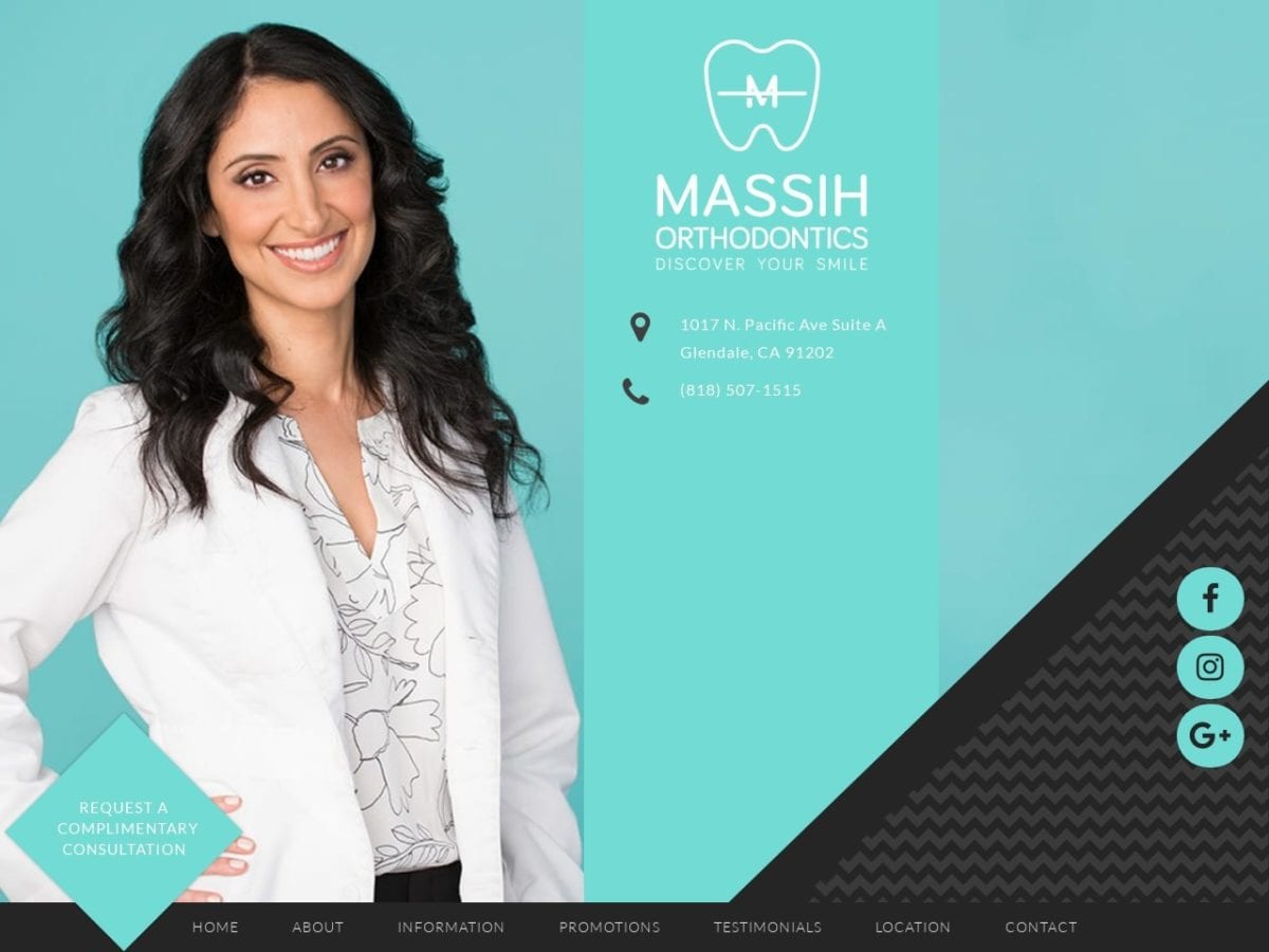 Massih Orthodontics Website Screenshot from url massihortho.com