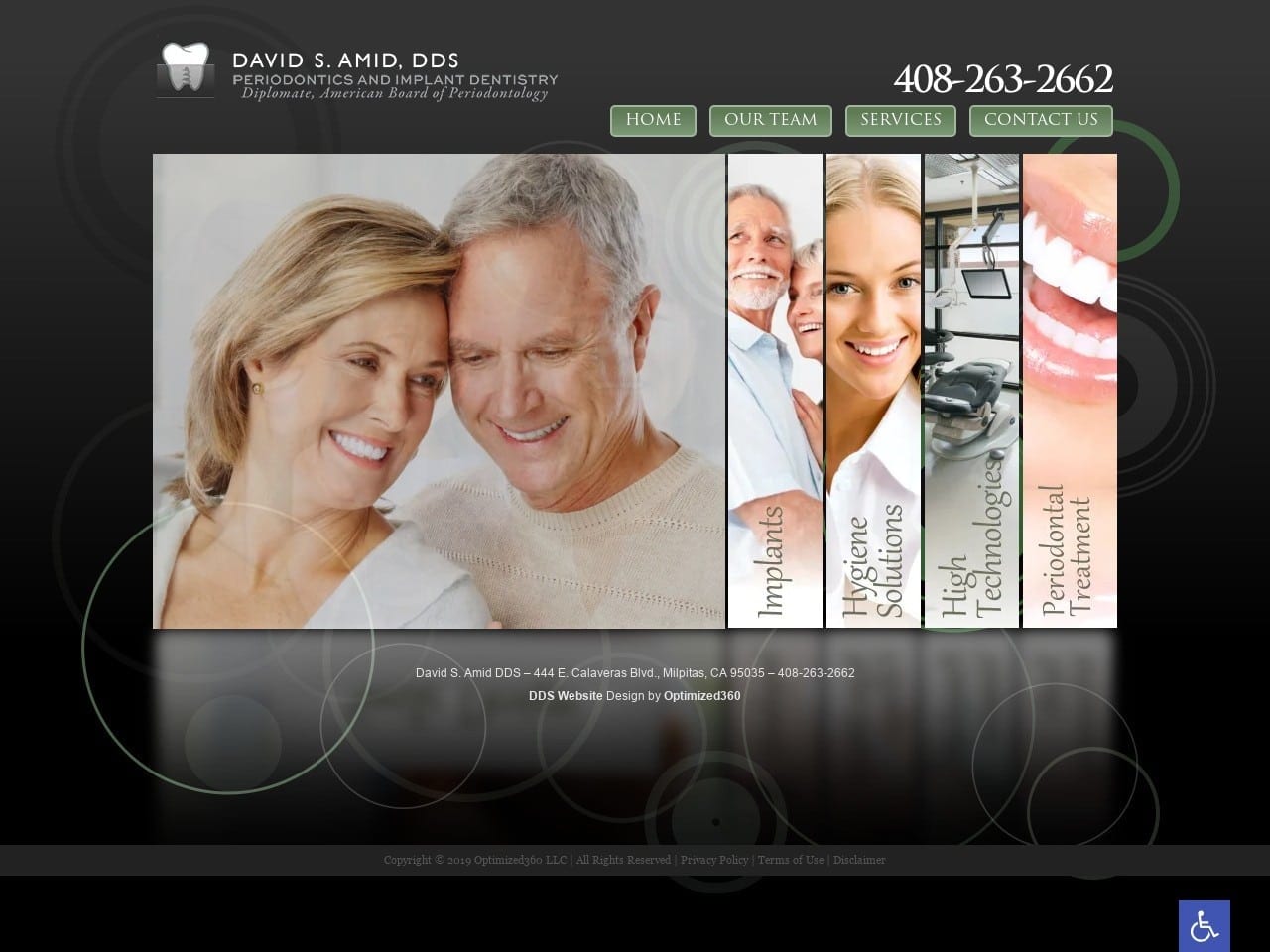 David Amid DDS Website Screenshot from url milpitasperiodontist.com