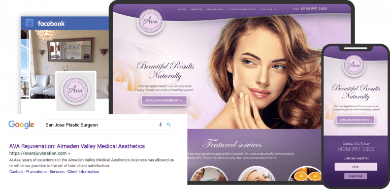 AVA Rejuvenation Website on Multiple Devices Custom Featured Image