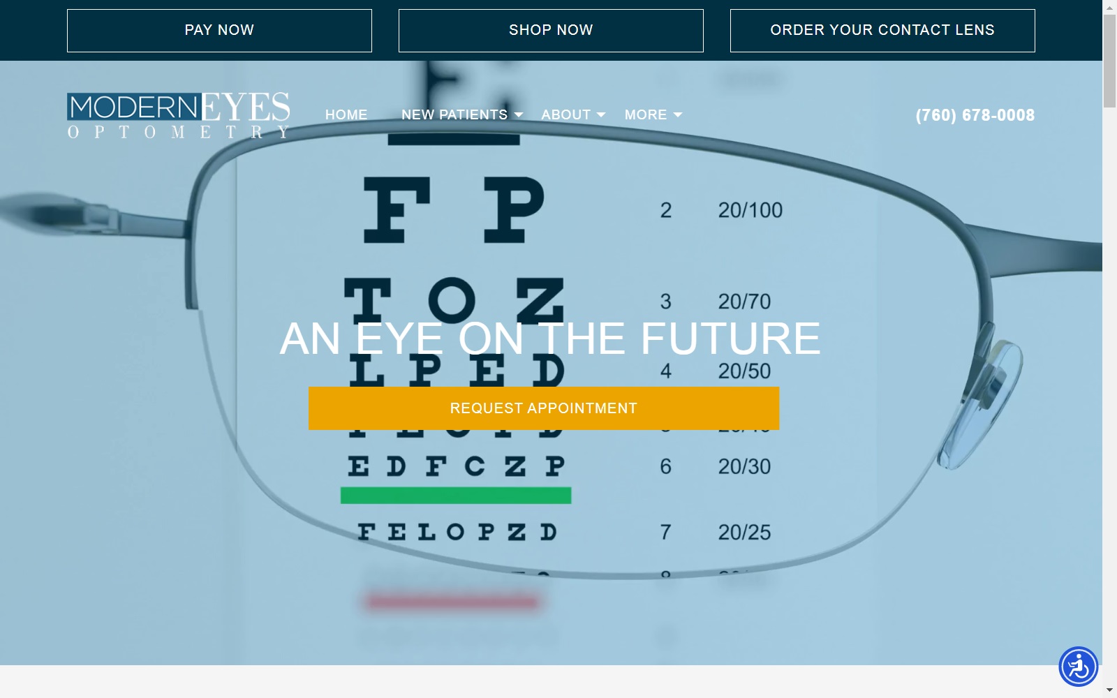 moderneyeslacosta.com screenshot