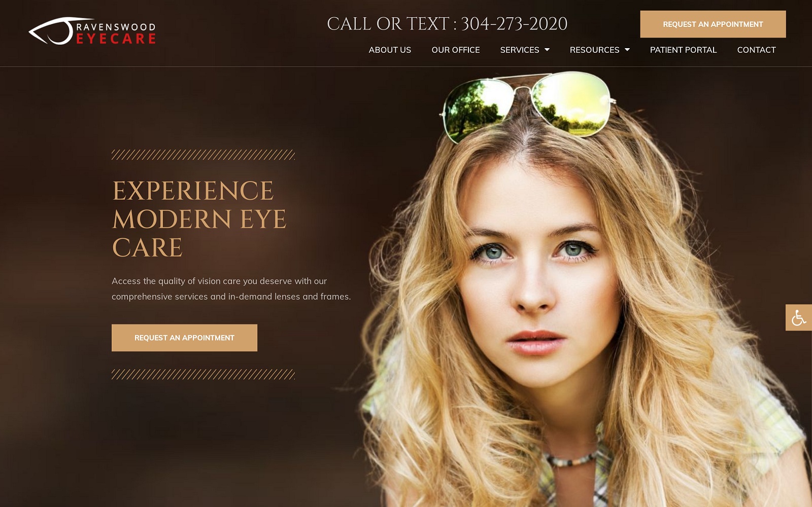 ravenswoodeyecare.com screenshot