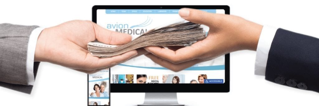 Deciding Between A Website Design Company Or Individual Web Designer 3 money is being transferred from one person to another with a website in the background