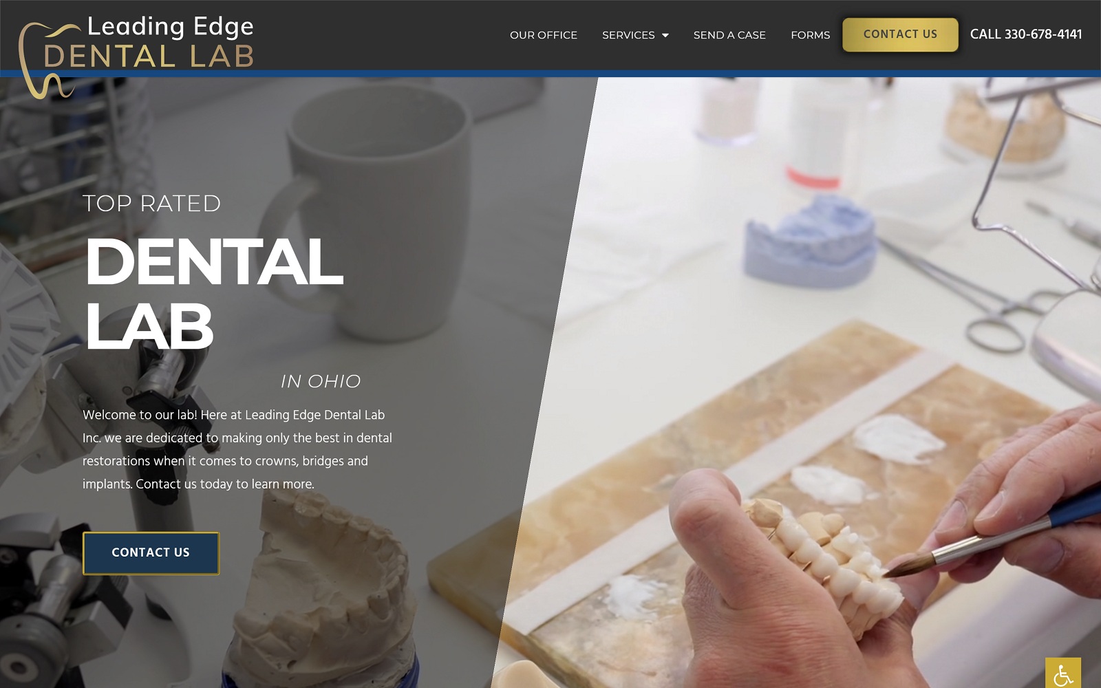 Leadingedgedentallabinc.com Screenshot