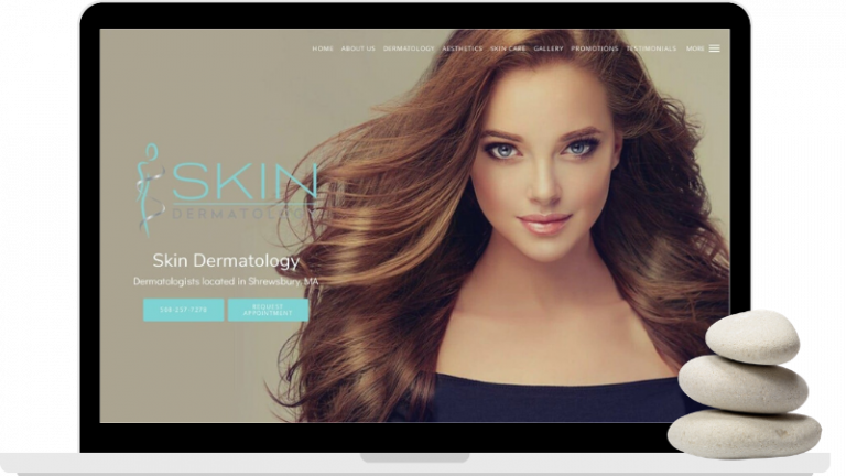 skin care website example