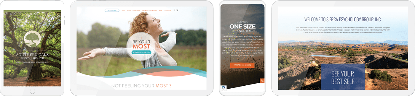 Row of 4 Mental Health Websites