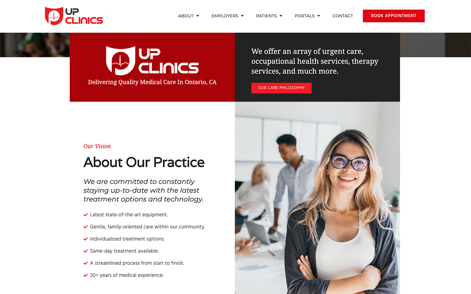 Website Screenshot upclinics.net