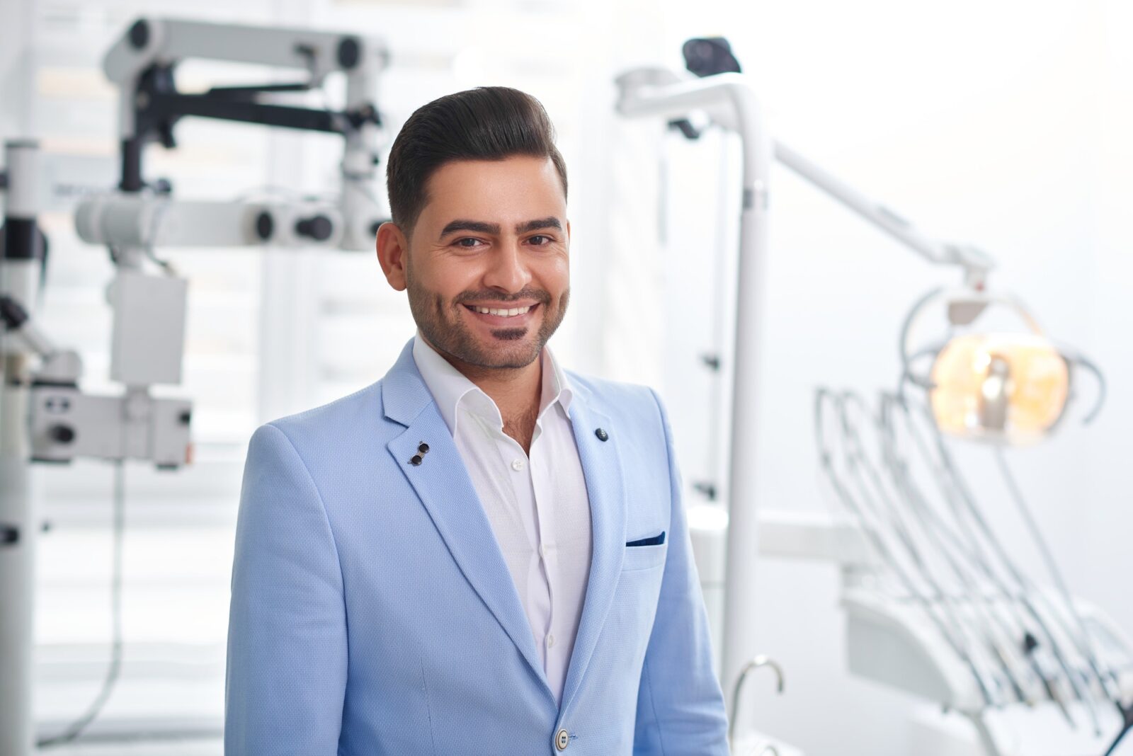 Young man visiting dentist