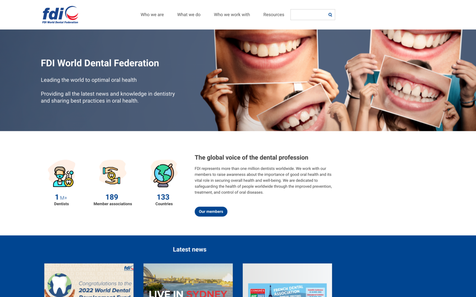 FDI dental federation website