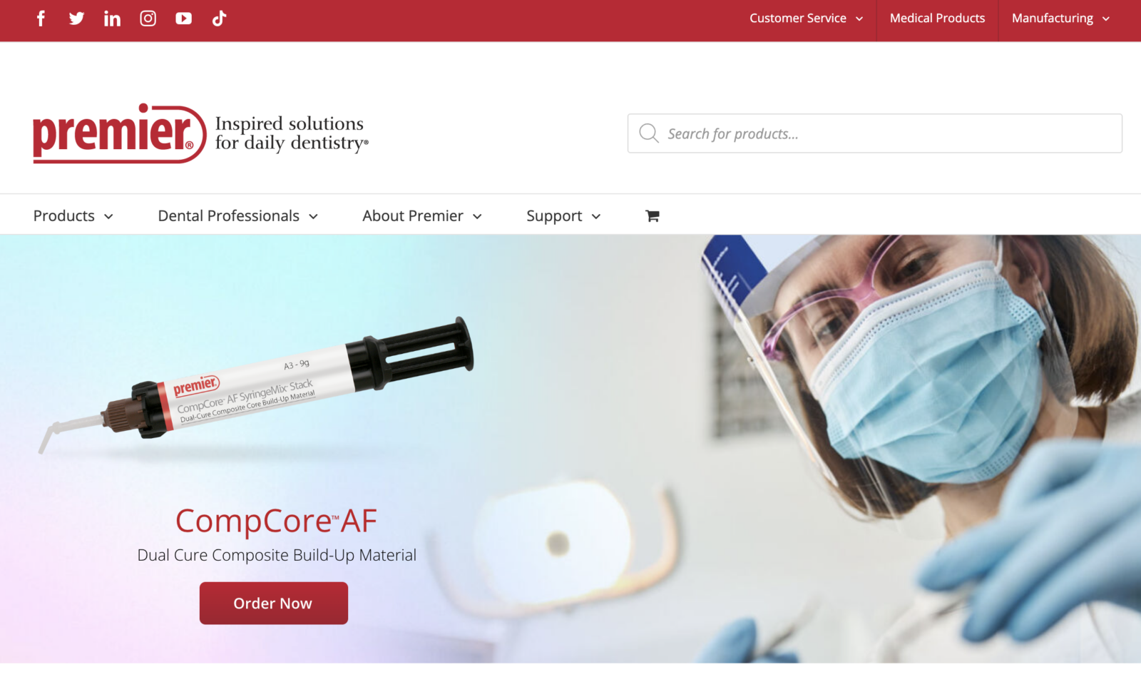premier dental products website