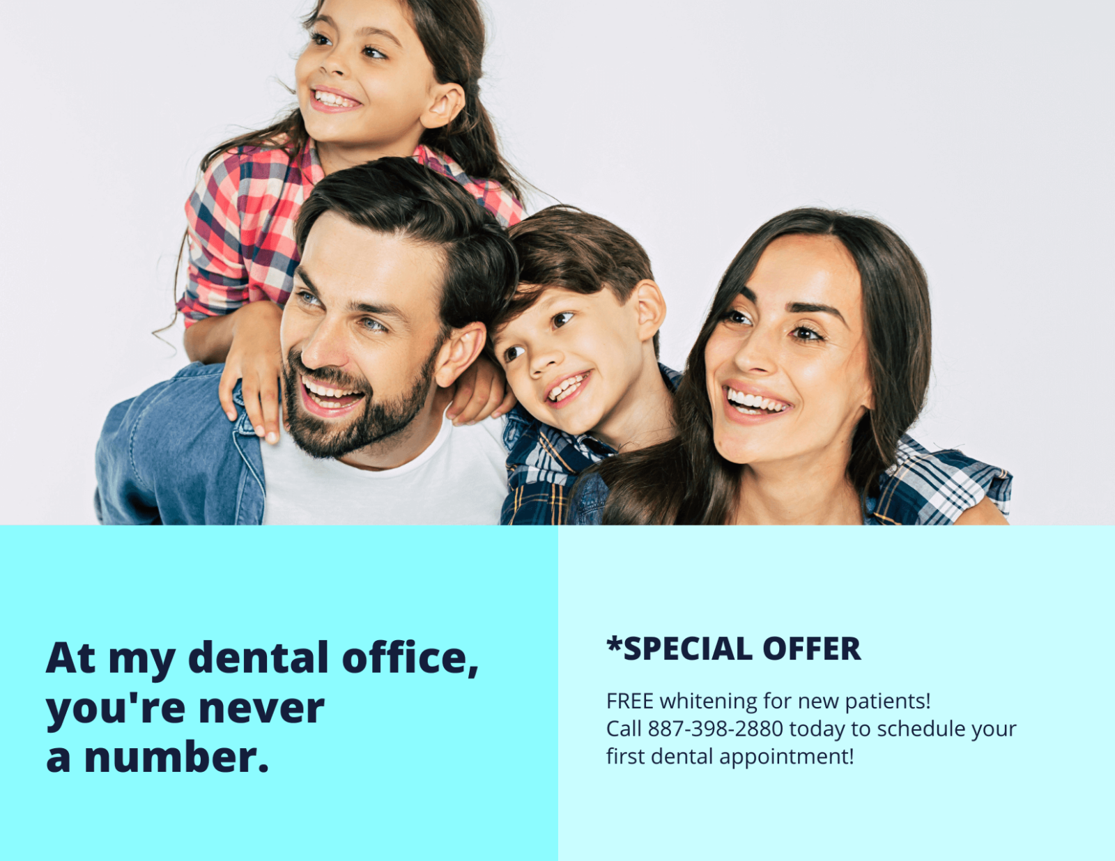 dental postcard template family 3