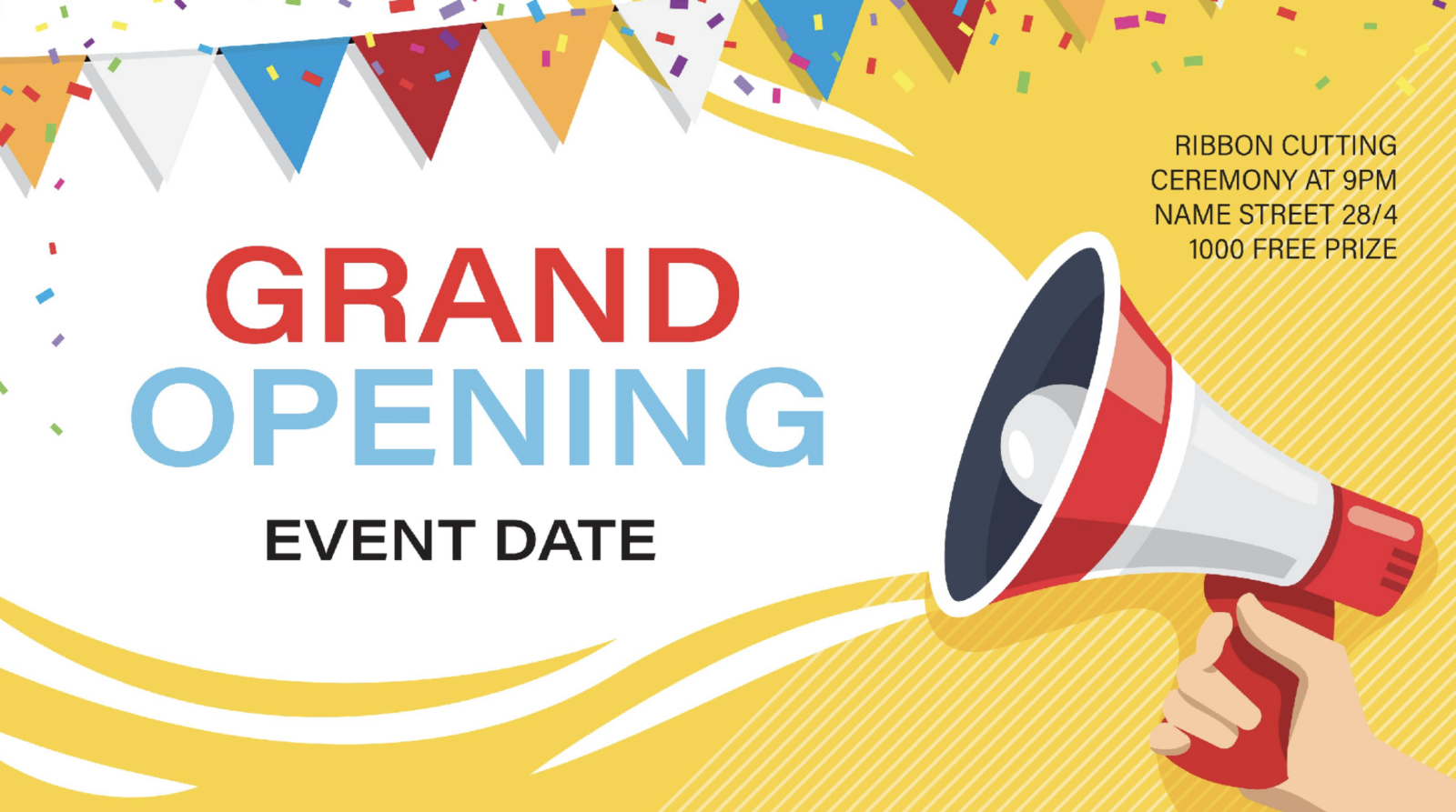 grand opening promotion flyer