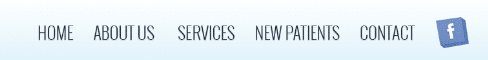 menu of a website