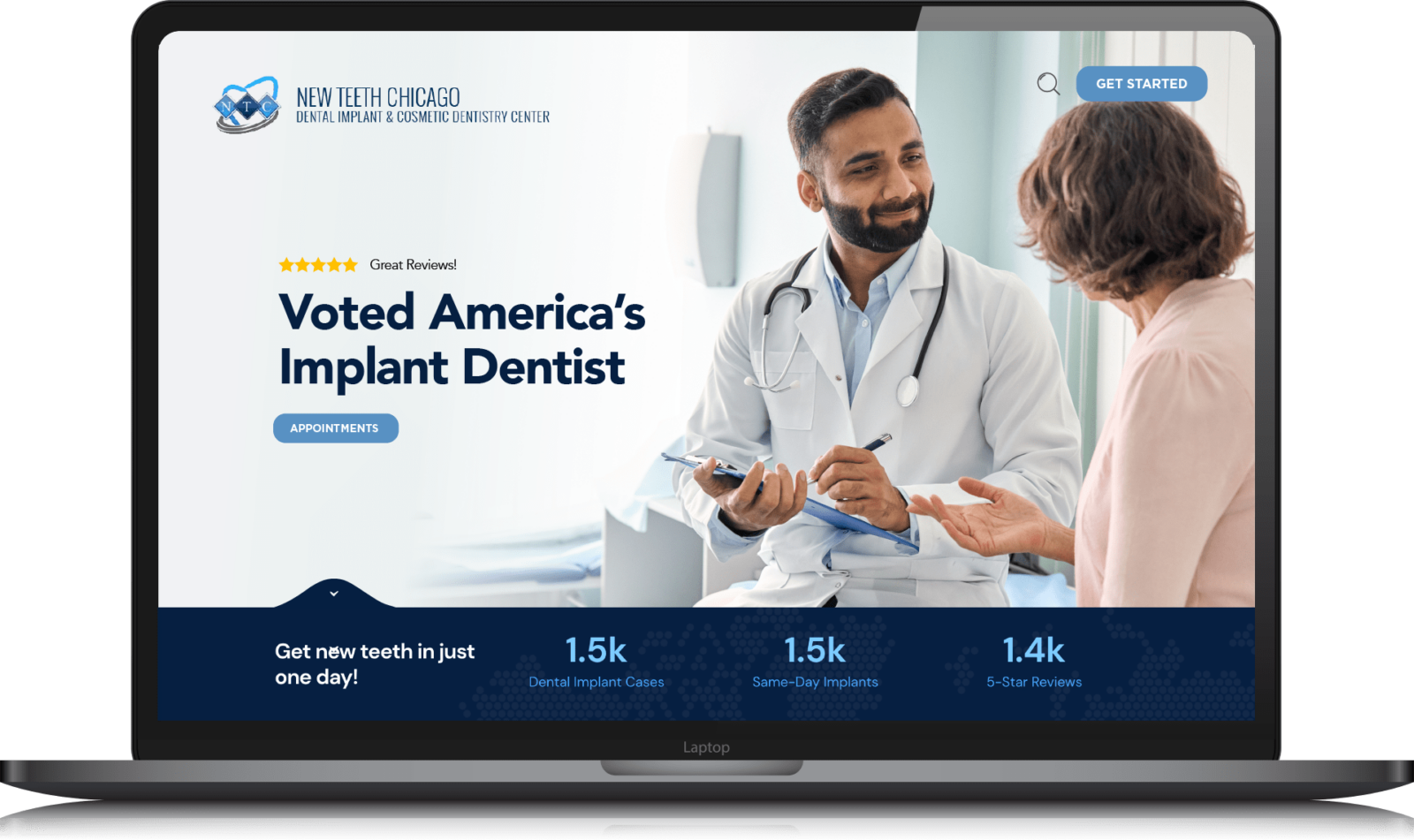 Laptop with Doctor Website