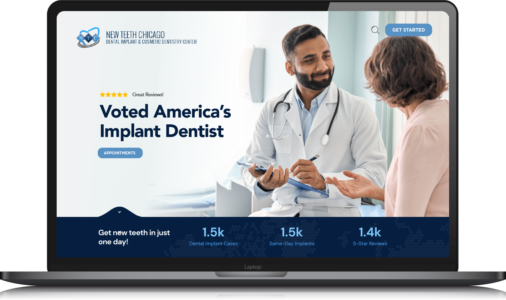 Laptop with Doctor Website