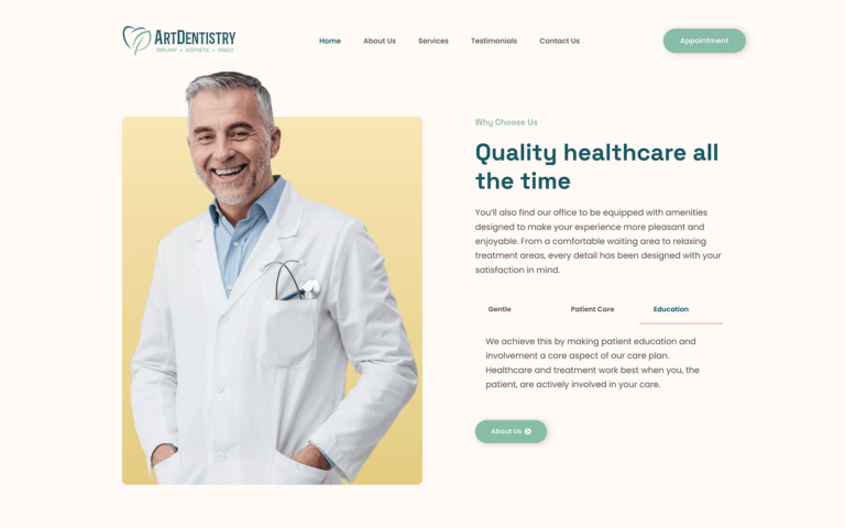Biege Dental Website Screenshot