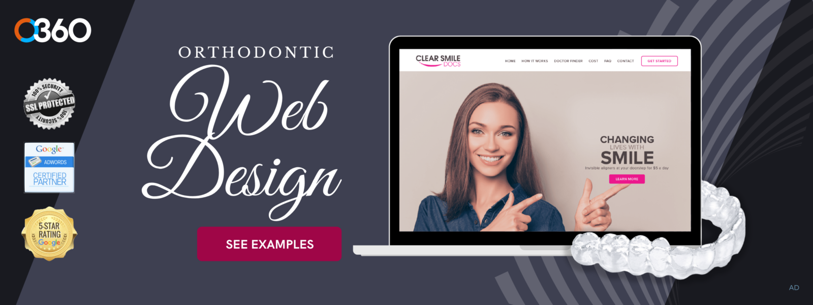 O360 ad - Ortho web design