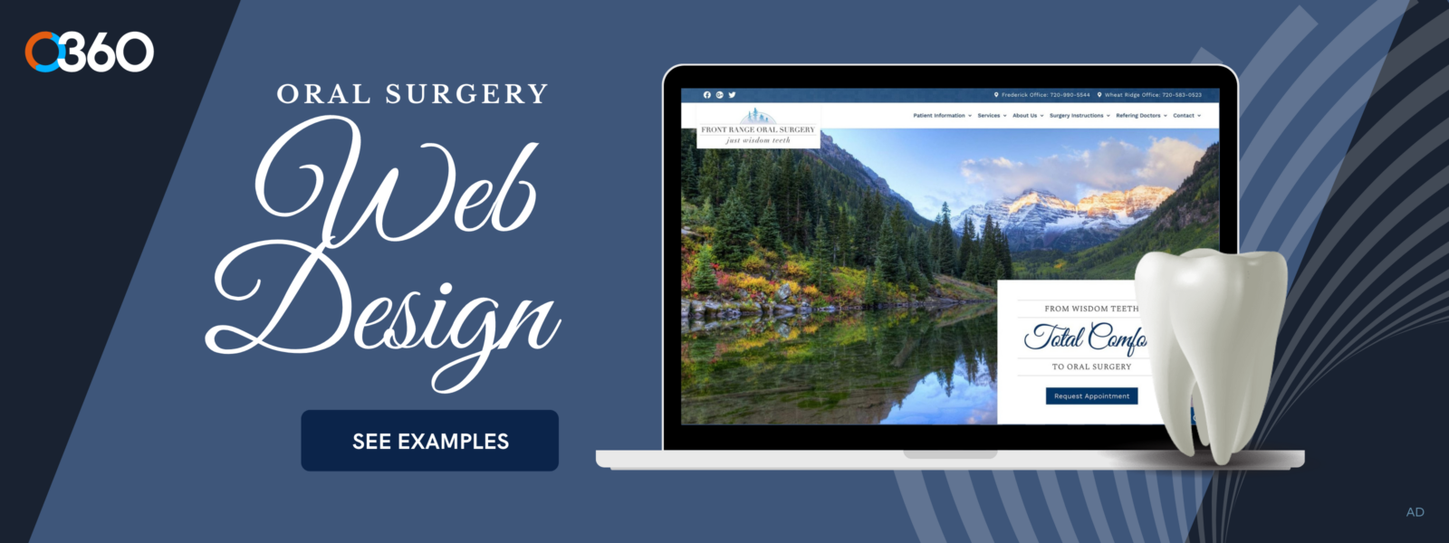 O360 ad - oral surgery web design
