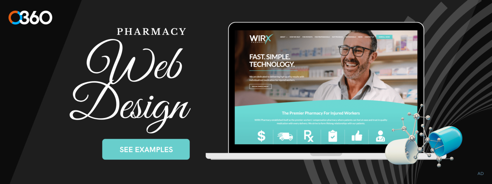 O360 ad - pharmacy web design