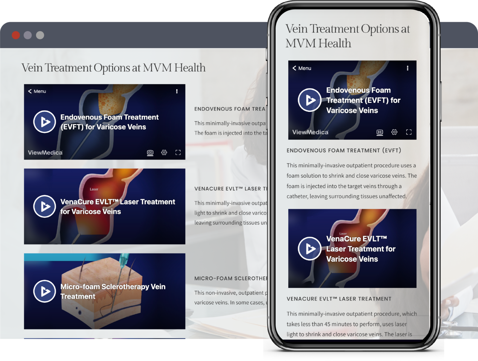 Videos on Desktop and Mobile Phone