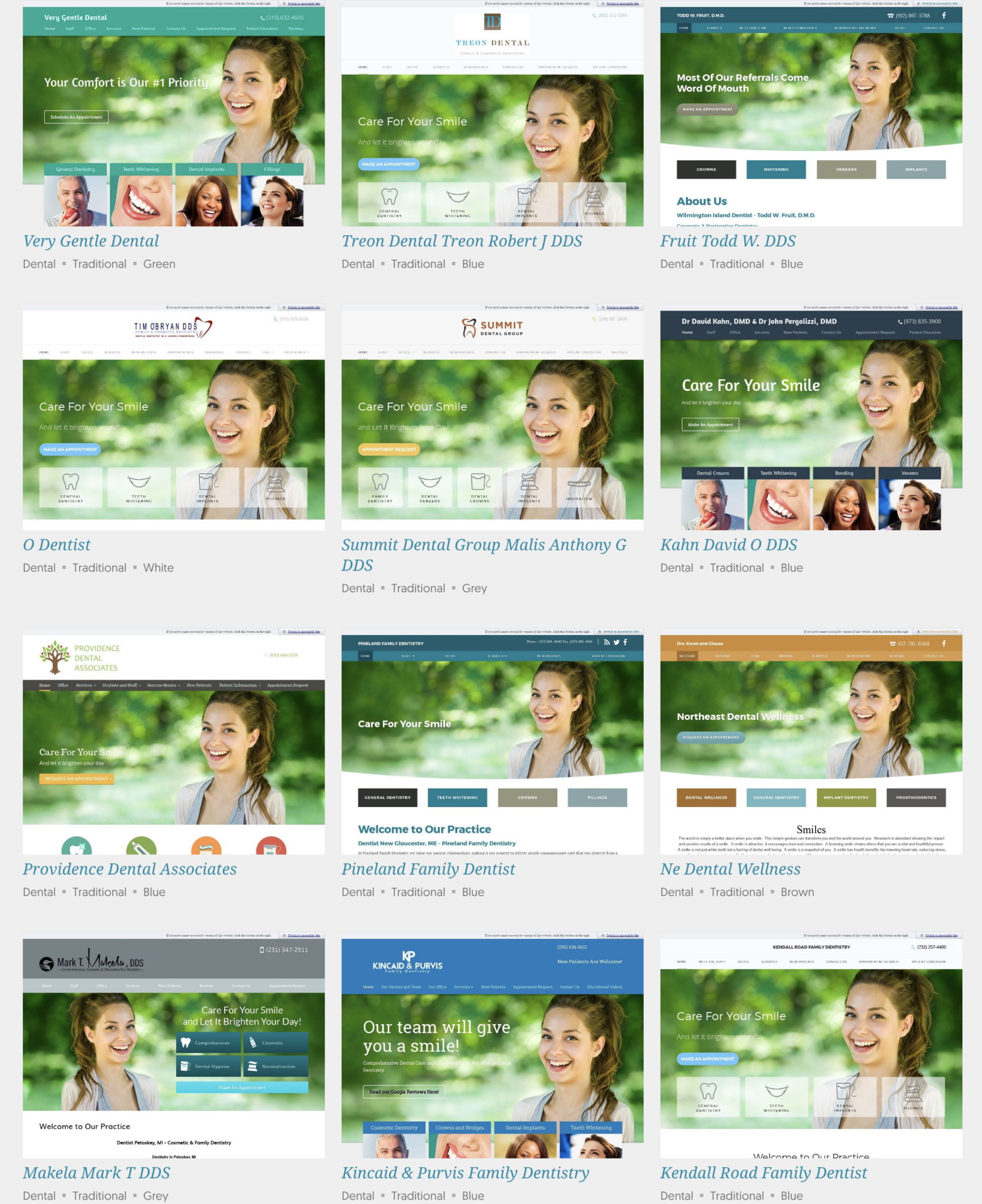 officite dental web templates