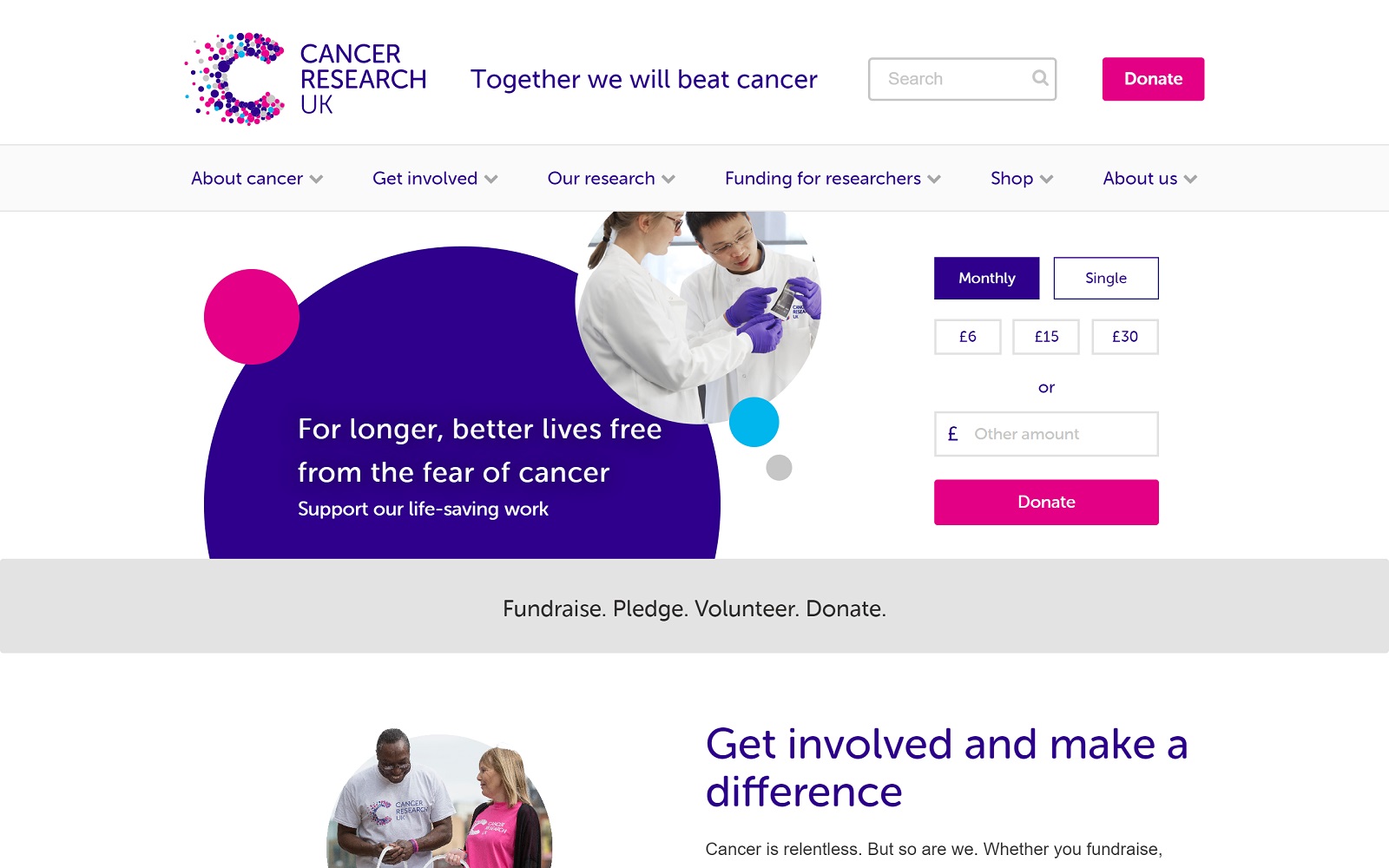 cancerresearchuk.org screenshot