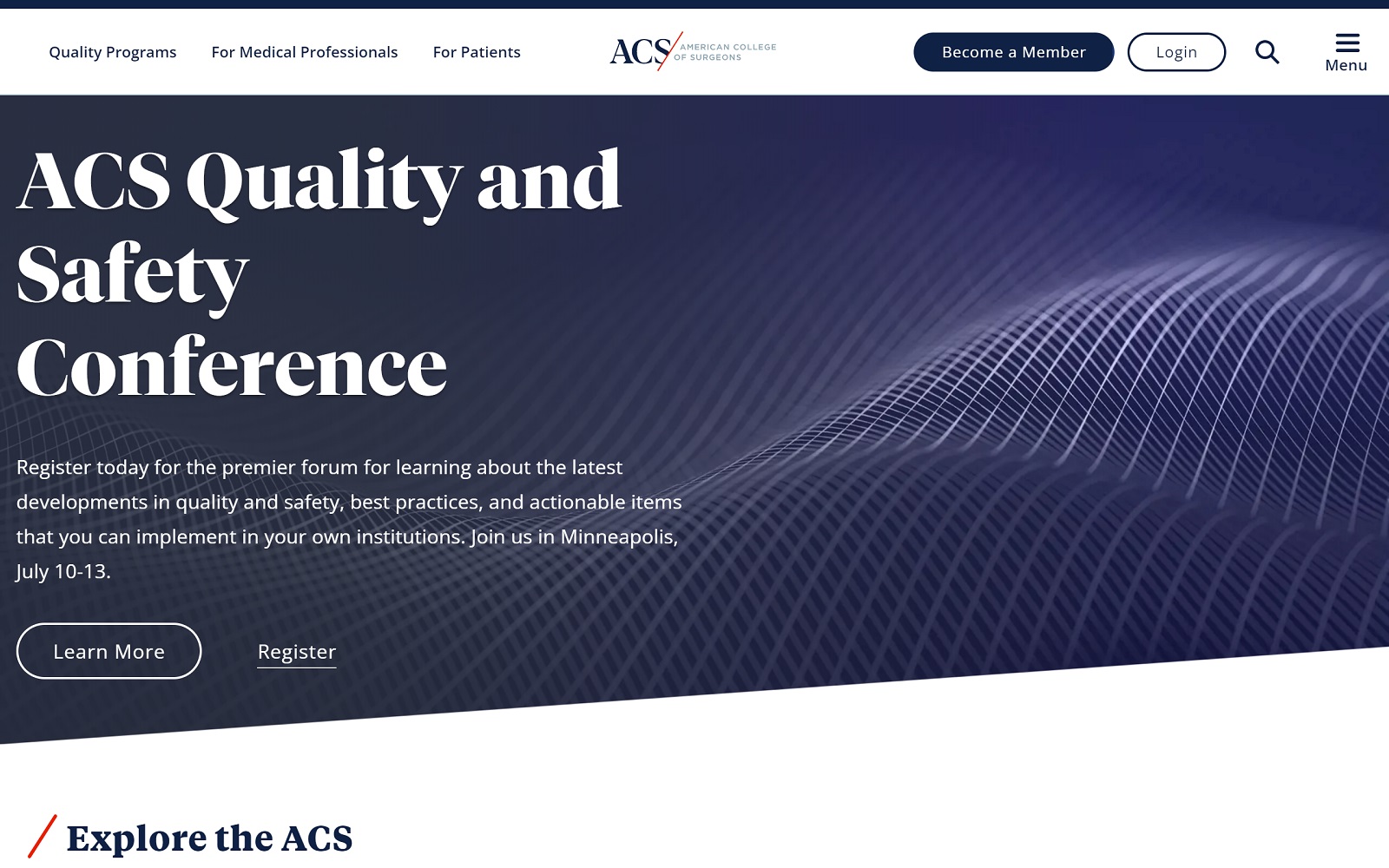 facs.org screenshot