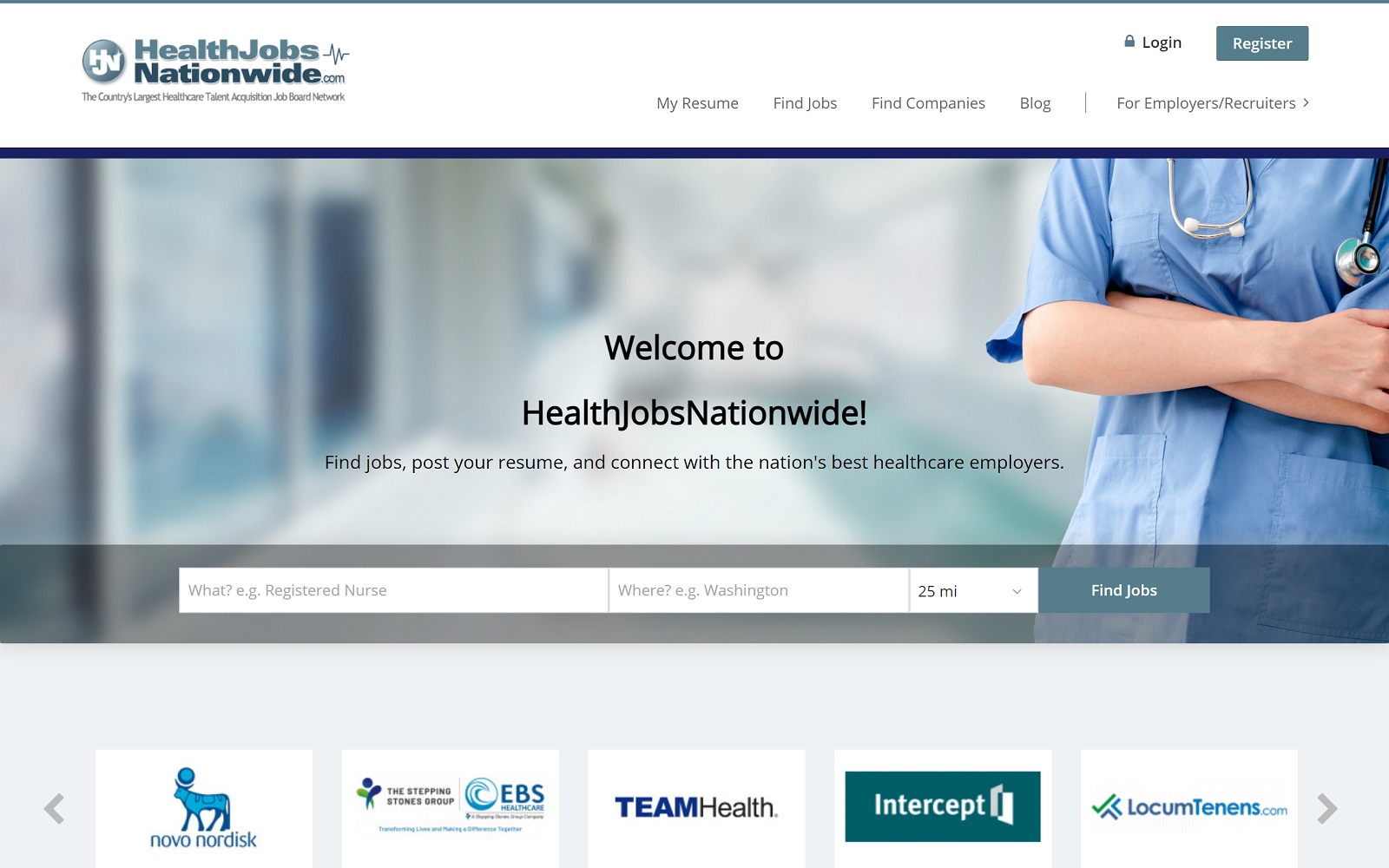 healthjobsnationwide.com screenshot