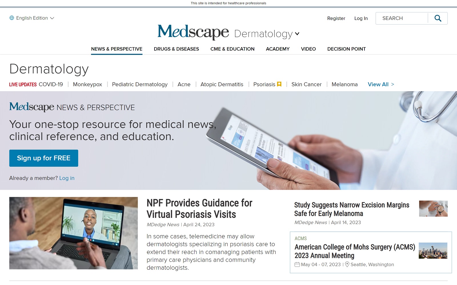 medscape.com_dermatology screenshot