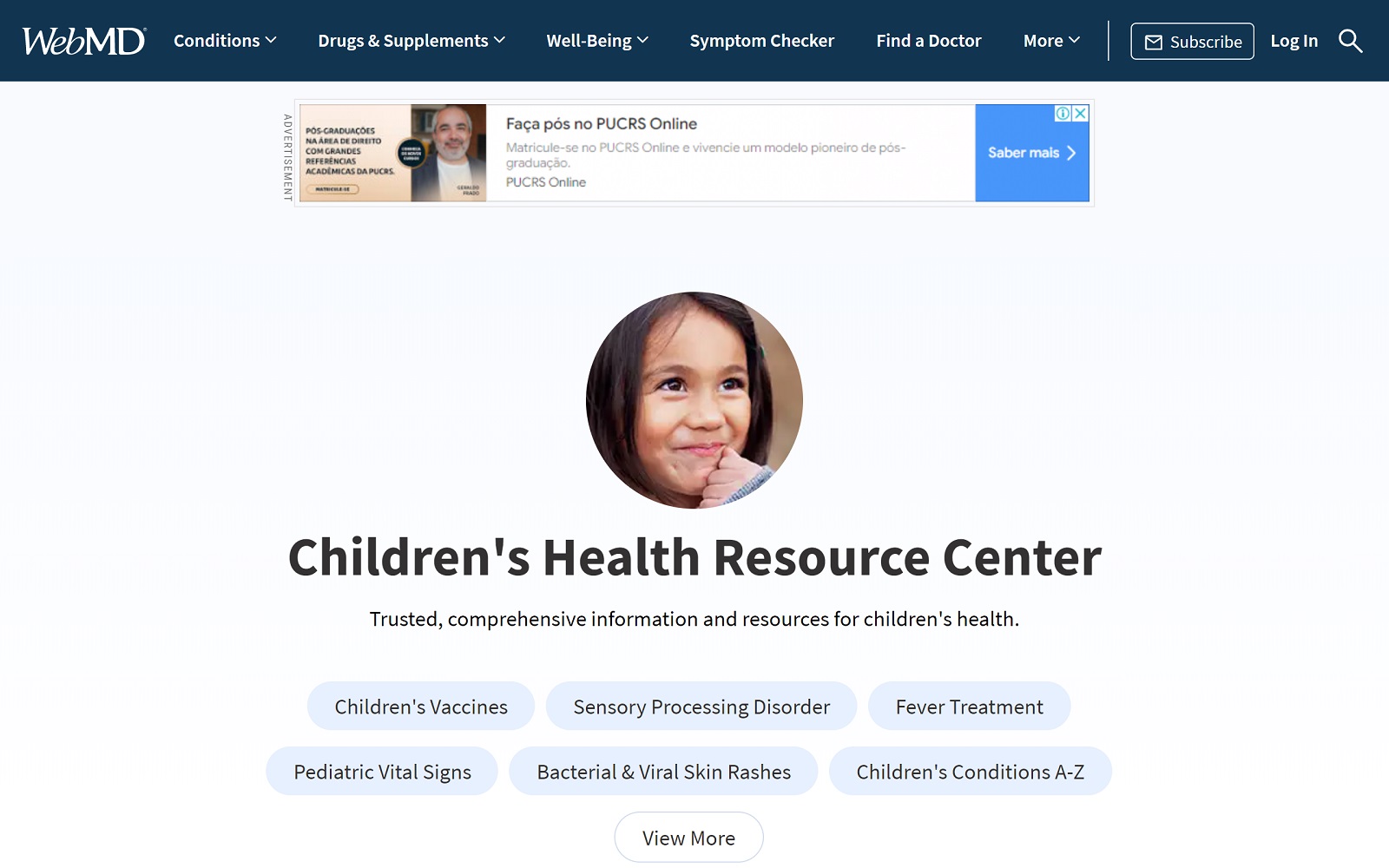 webmd.com_children screenshot