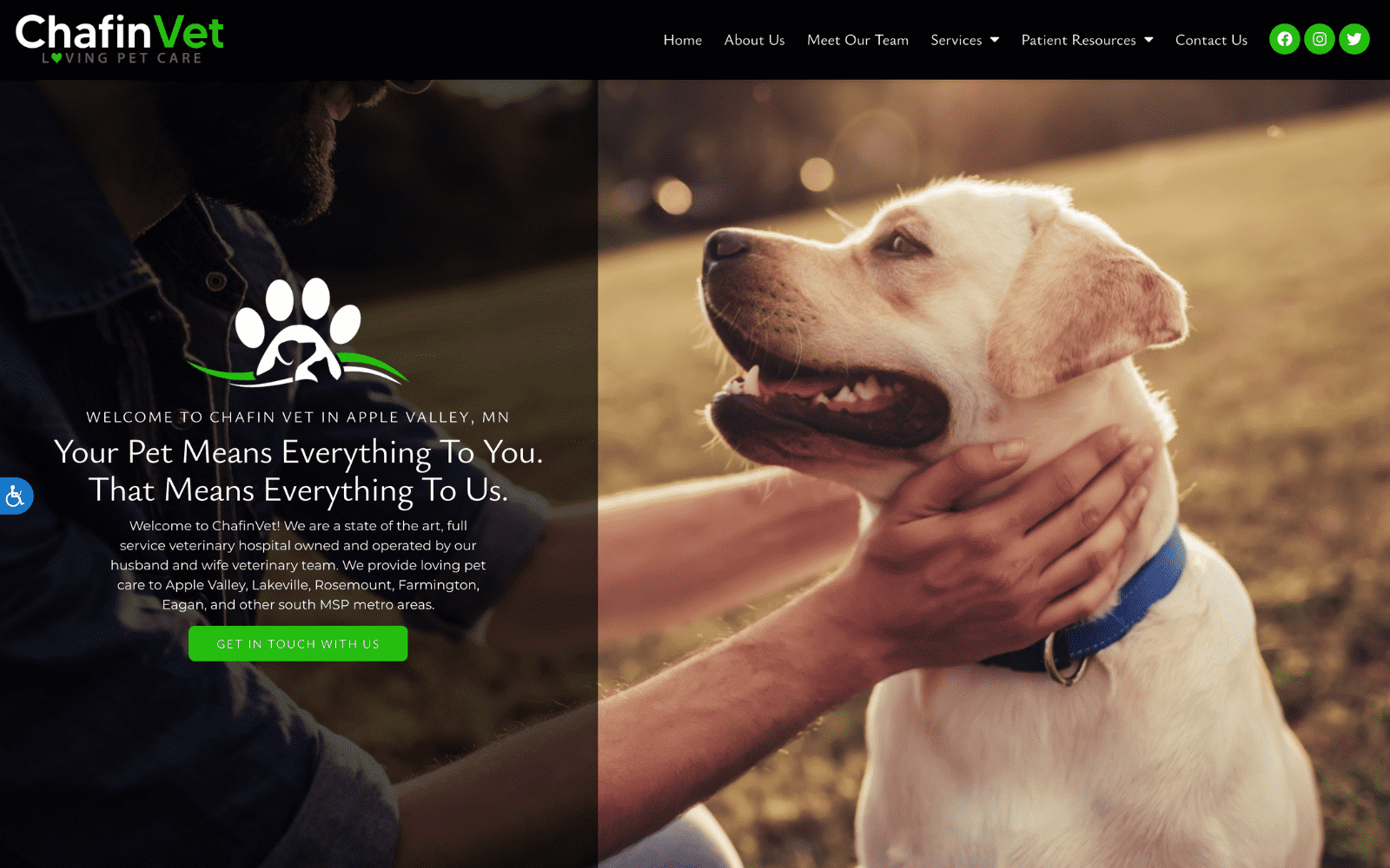 Chafin vet website design